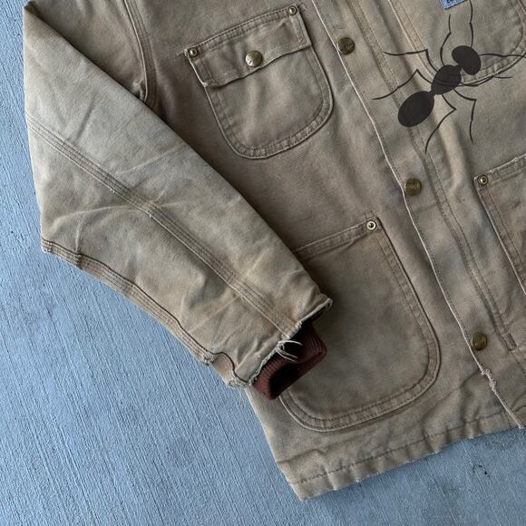 Vintage Y2K Carhartt YOUTH brown chore work wear jacket - Picture 2 of 8